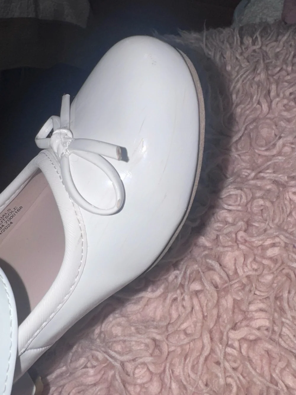 The Children's Place White Bow Mary Jane Flats with Ankle Strap